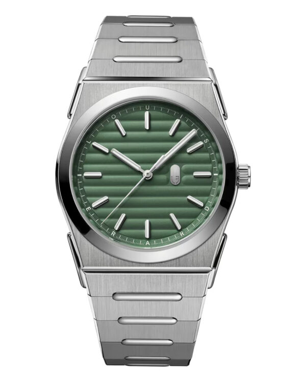 Часы Louis Erard 2340 Forest 35123TA03.BMT12 с зелёным циферблатом, вид спереди