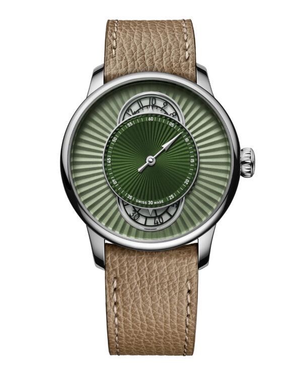 Часы Louis Erard Le Régulateur Esprit Flinqué Green 85248AA69.BVA158, вид спереди