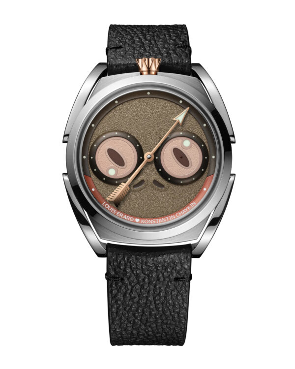 Часы Louis Erard x Konstantin Chaykin Unfrogettable Brown 85340AA04.BVA193 с коричневым циферблатом, вид спереди