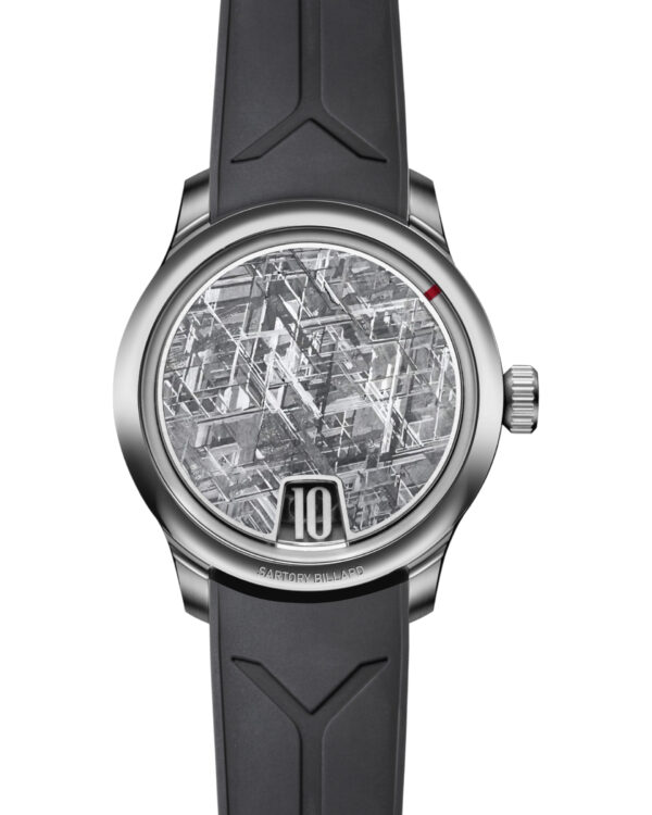 Часы Sartory-Billard SB10 Jumping Hour Meteorite SB101MET с метеоритным кабошоном, вид спереди
